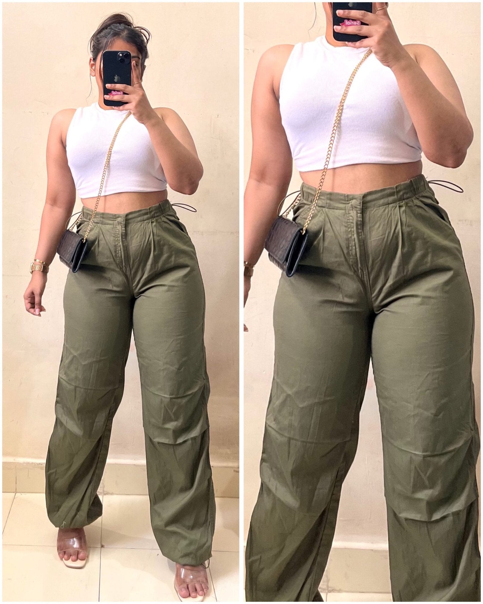 Cotton Olive Green Parachute