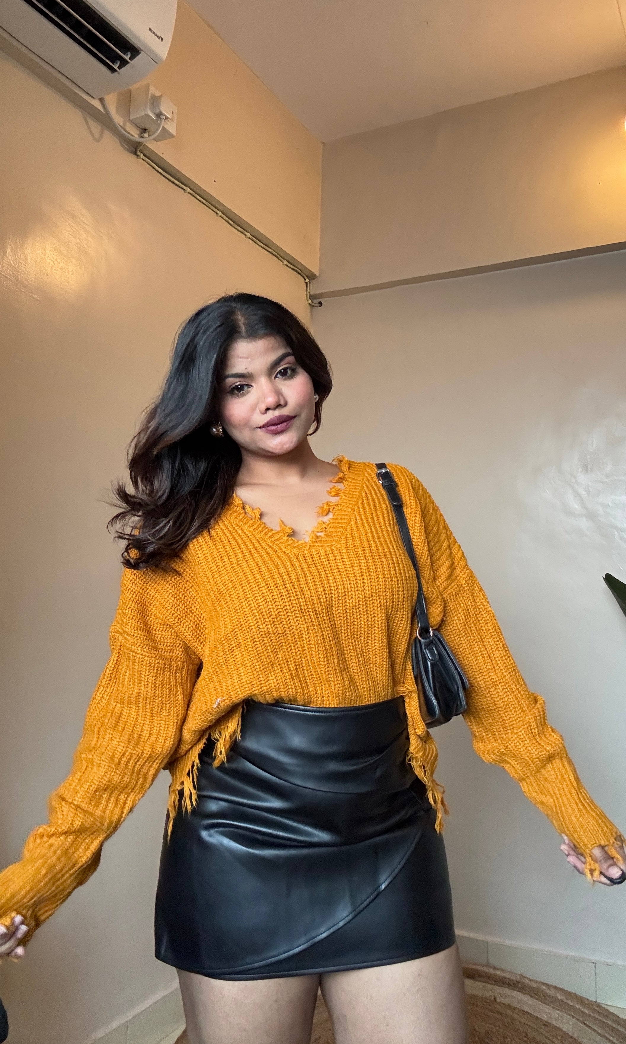 Mustard Yellow Knit Pullover