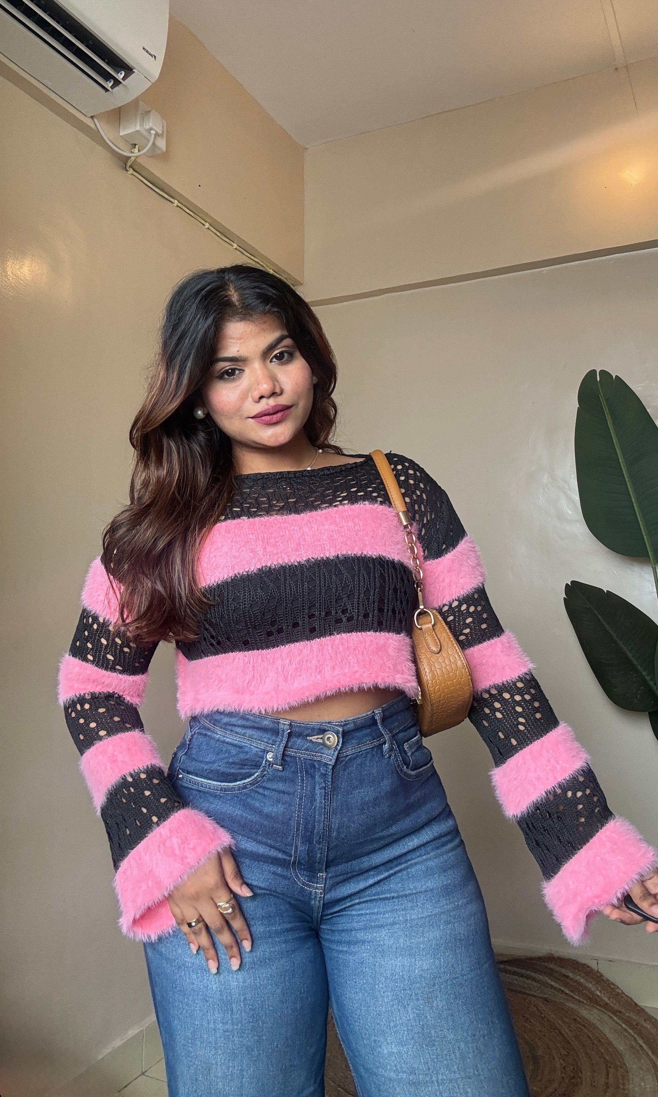 Furr Crochet Knit Pullover