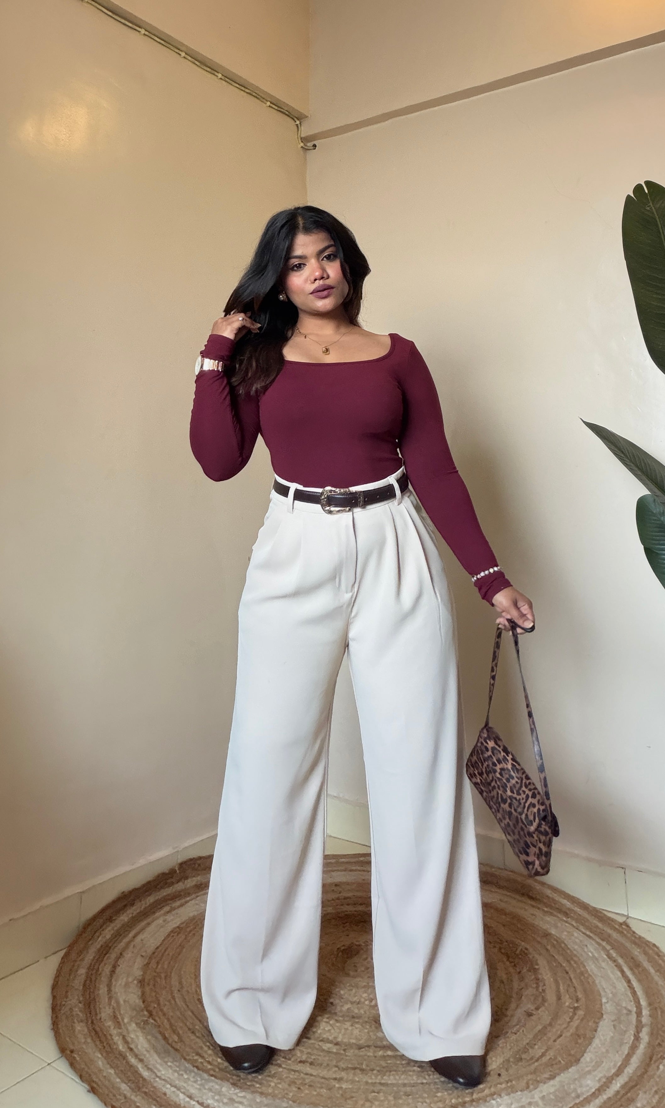 Premium Beige Tailored Trouser