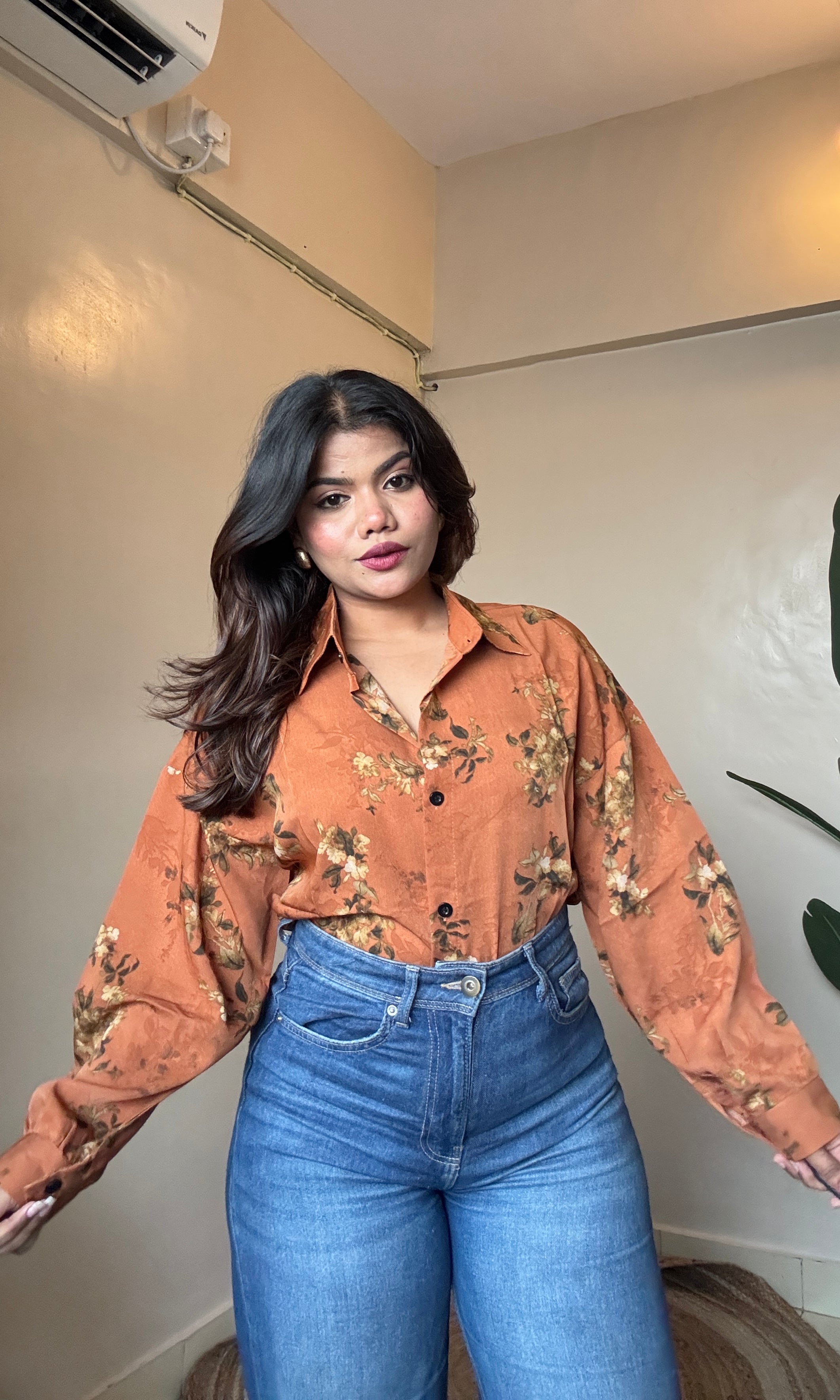 Rusty Floral Printed Imported Shirt