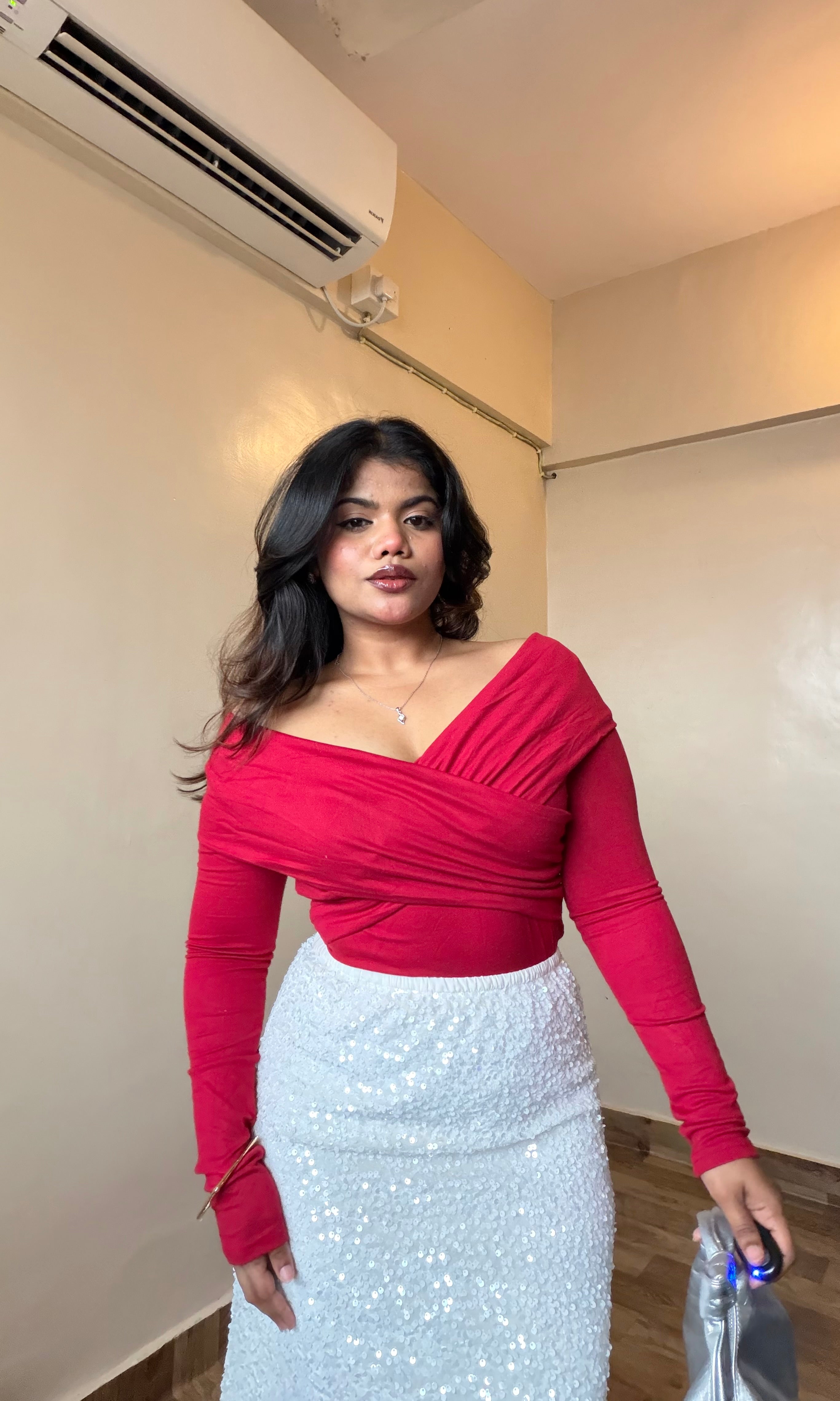 Wrap Crossover Body-fitted Top