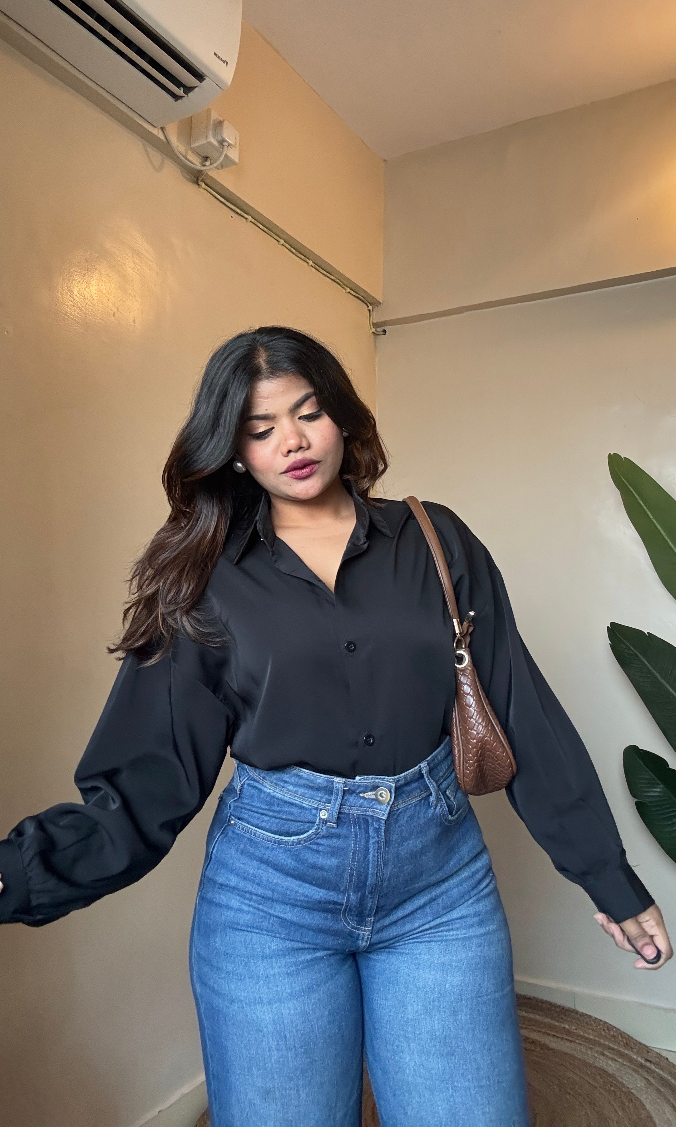 Black Imported Full Sleeve Shirt