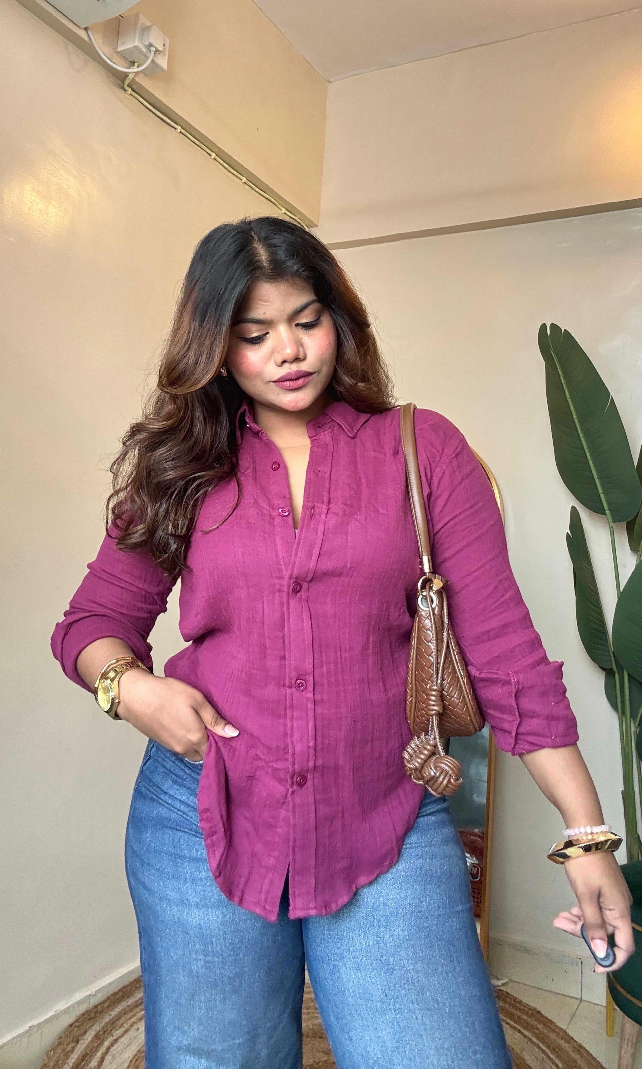 Rani Pink Cotton Mulmul Shirt