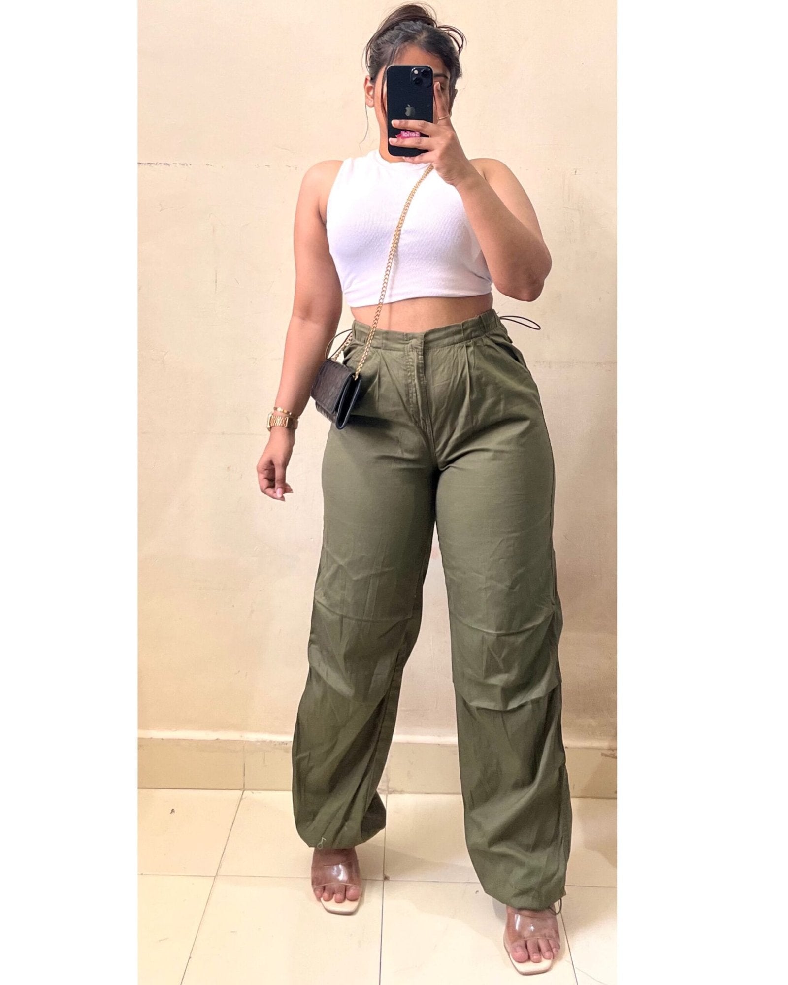 Cotton Olive Green Parachute