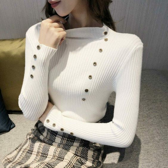 Ribbed Mock Neck Top
