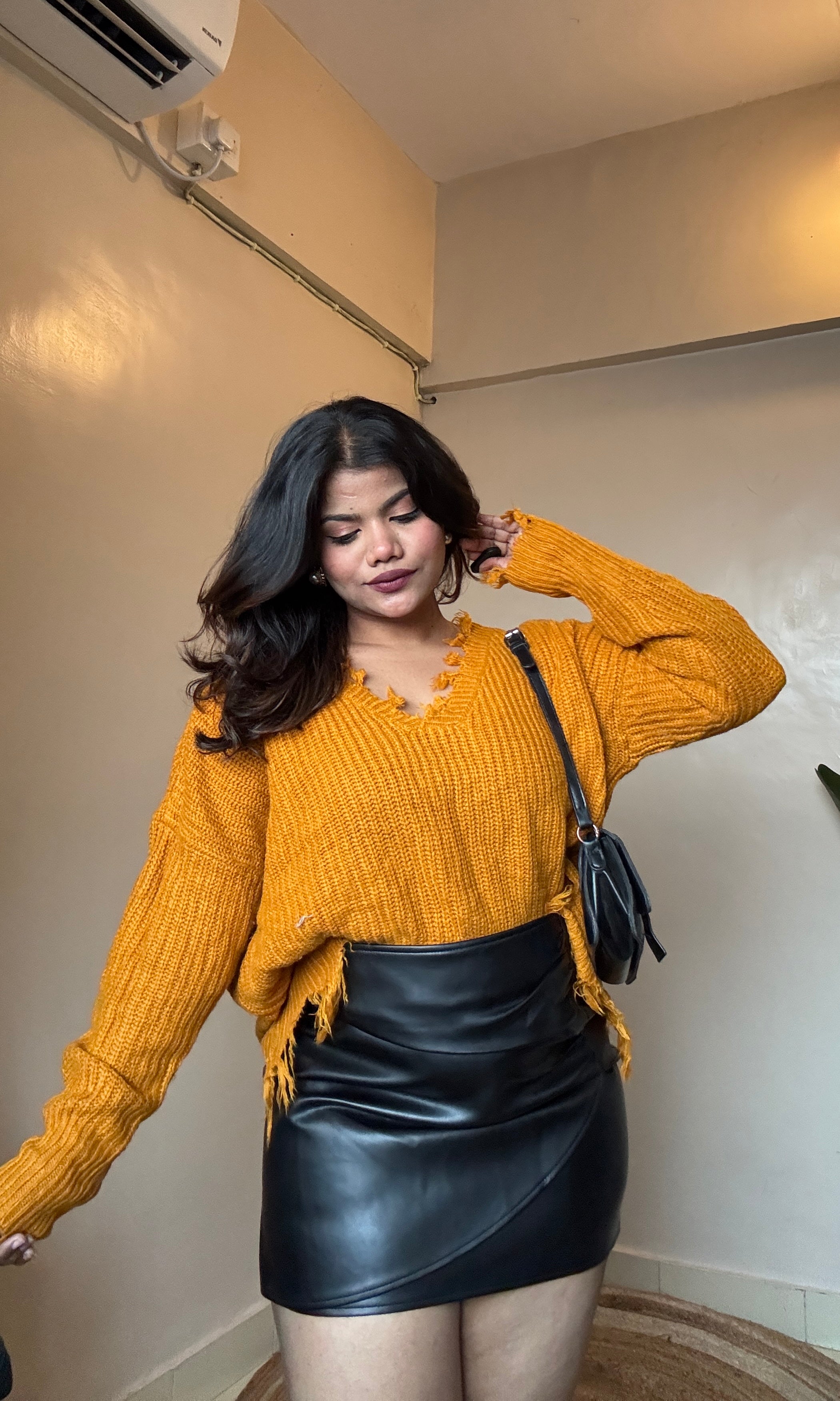 Mustard Yellow Knit Pullover