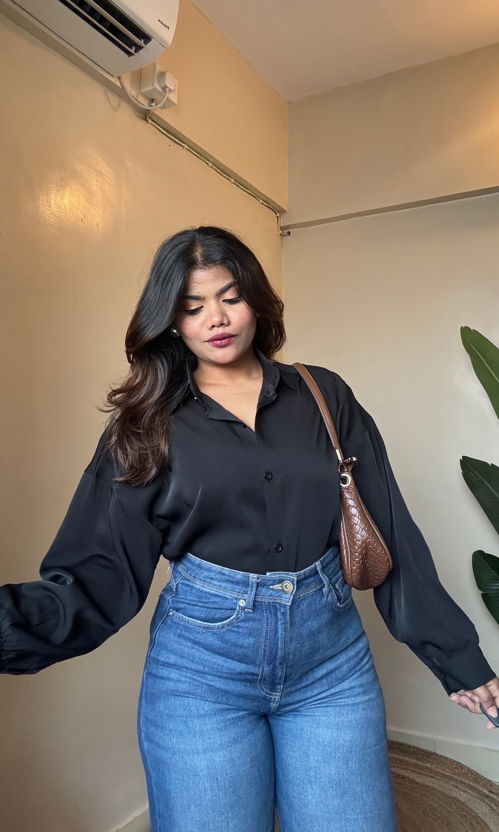 Black Imported Full Sleeve Shirt