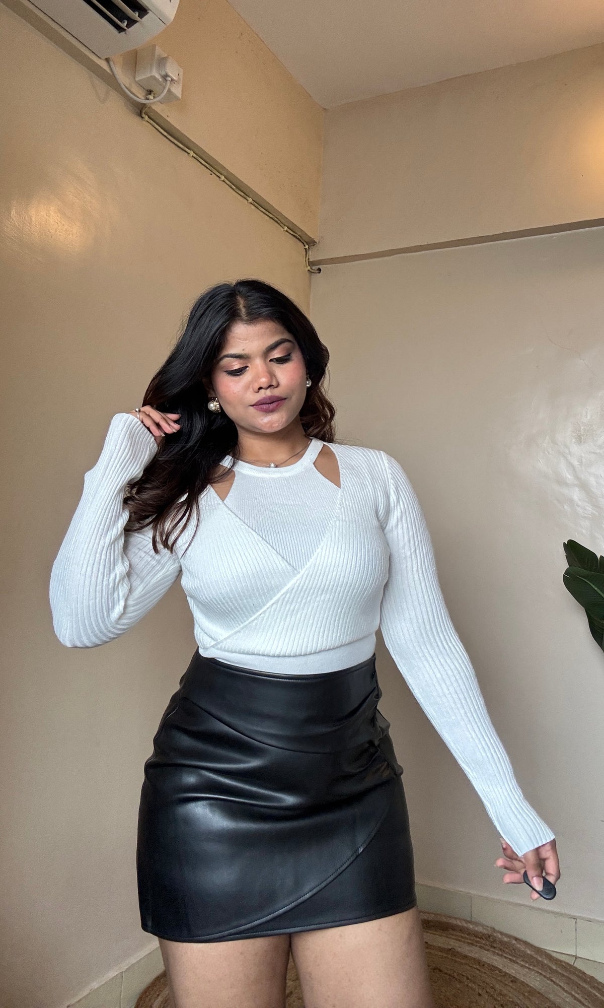 Overlap Halter Neck Top