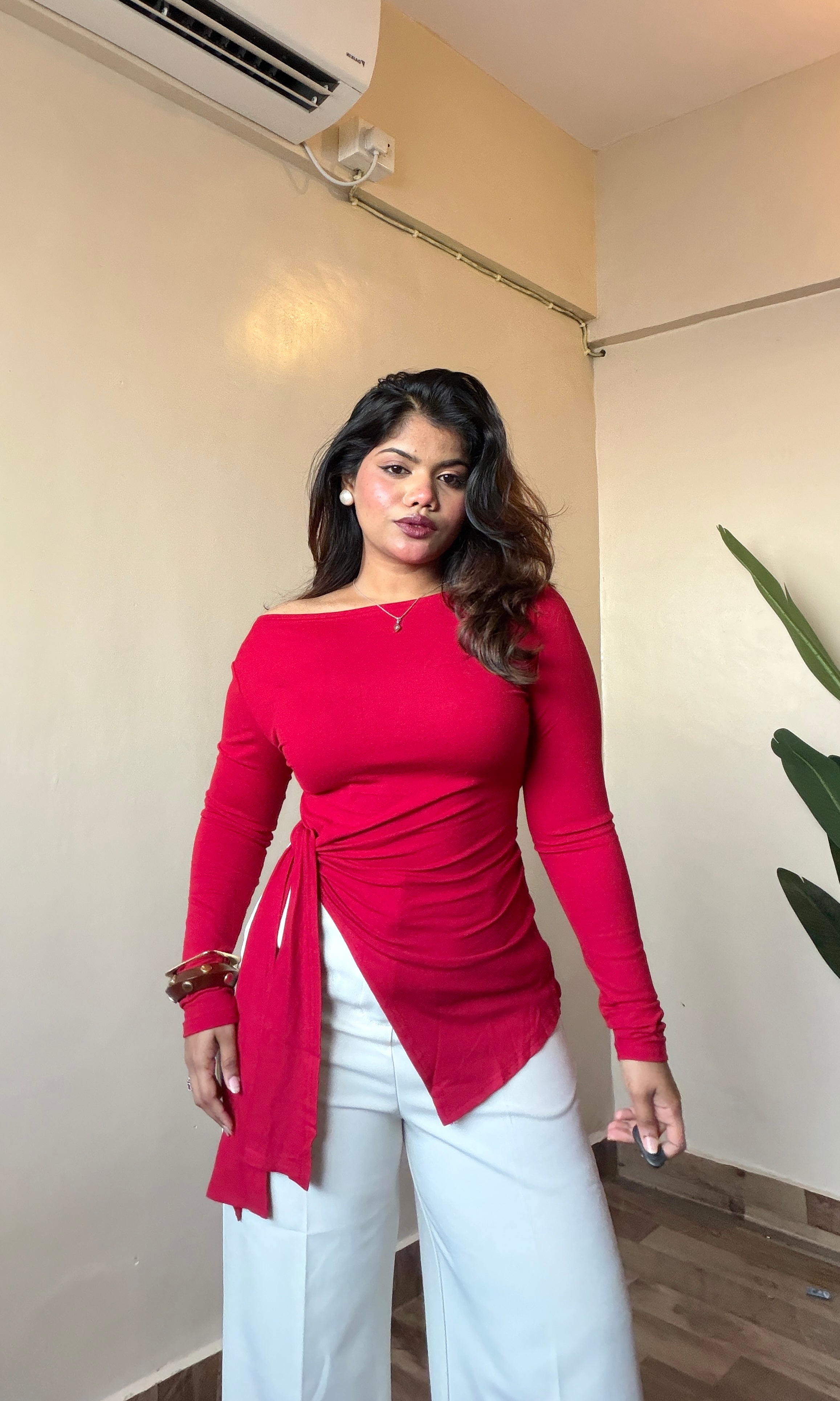 Asymmetric Tie-Up Top