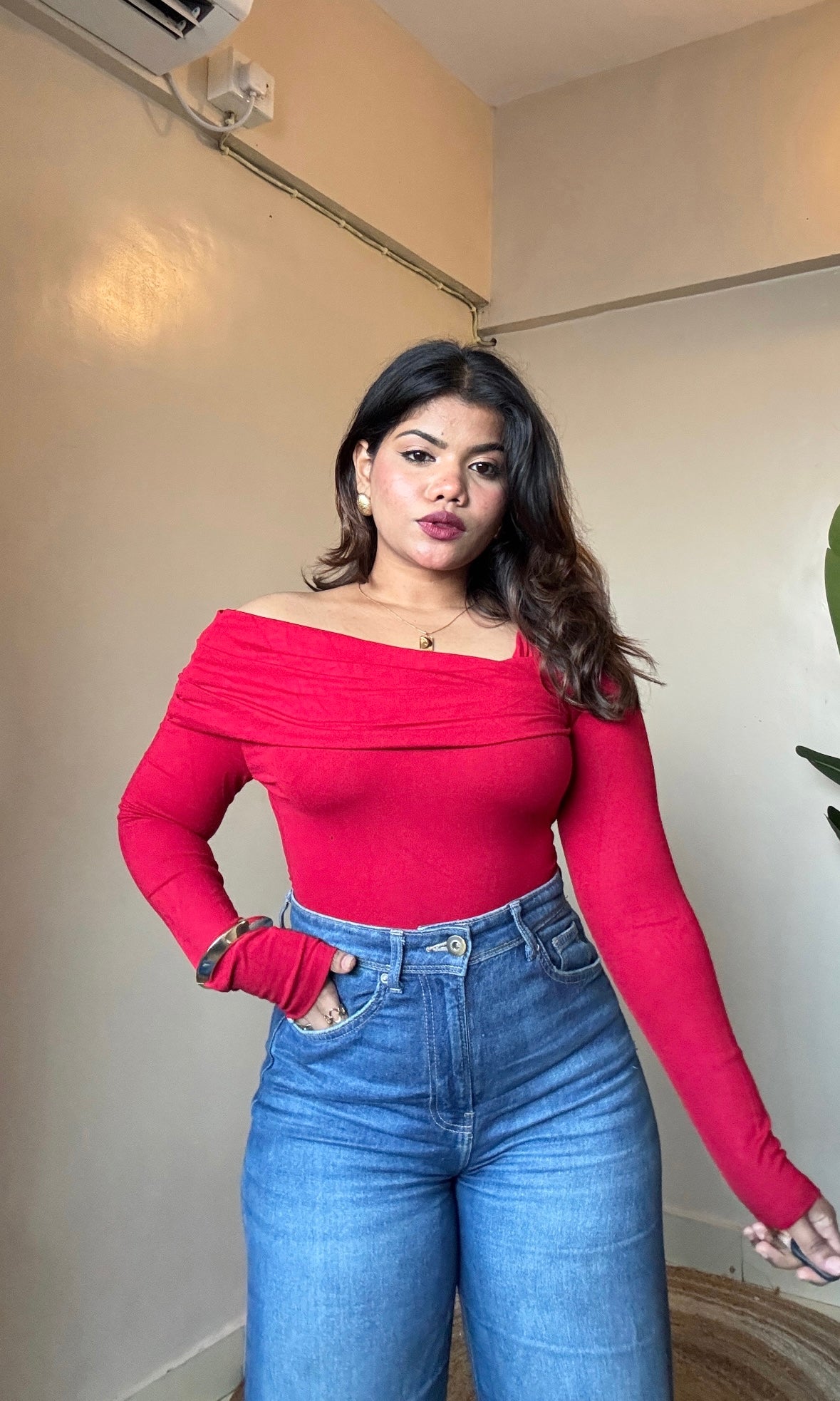 One Side Off-Shoulder Top