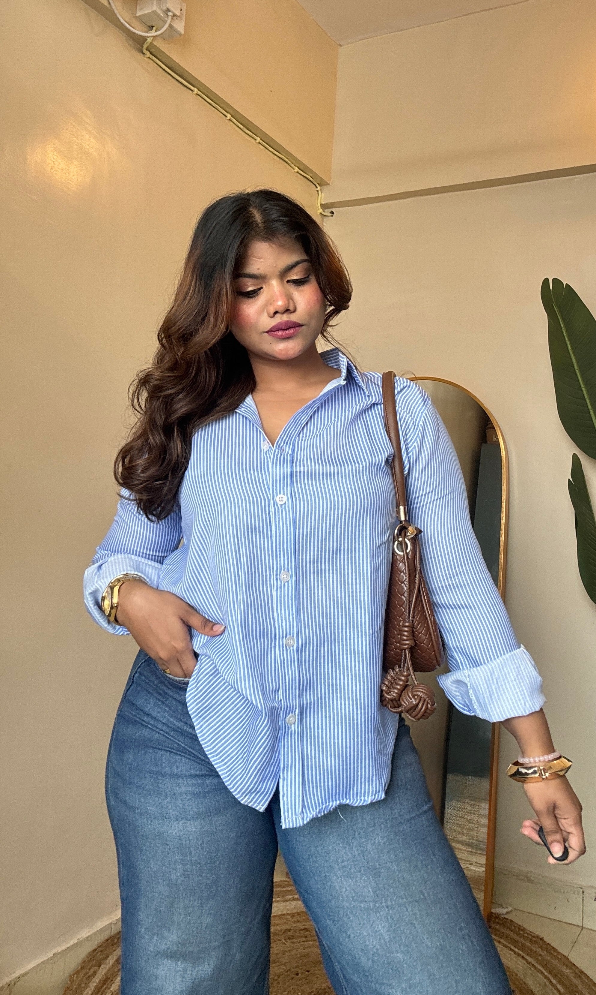 Blue Stripe Linen Shirt