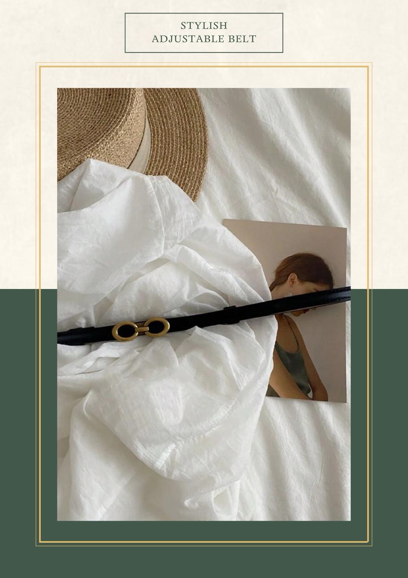 Stylish Metal Hook Adjustable Belt
