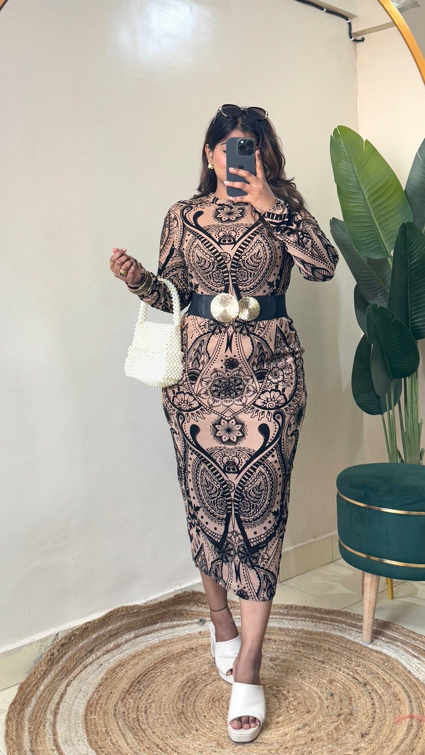 Chrissy Bodycon Dress With Belt - Main Image