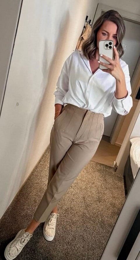 Bestseller Khaki Brown High Waist Pant