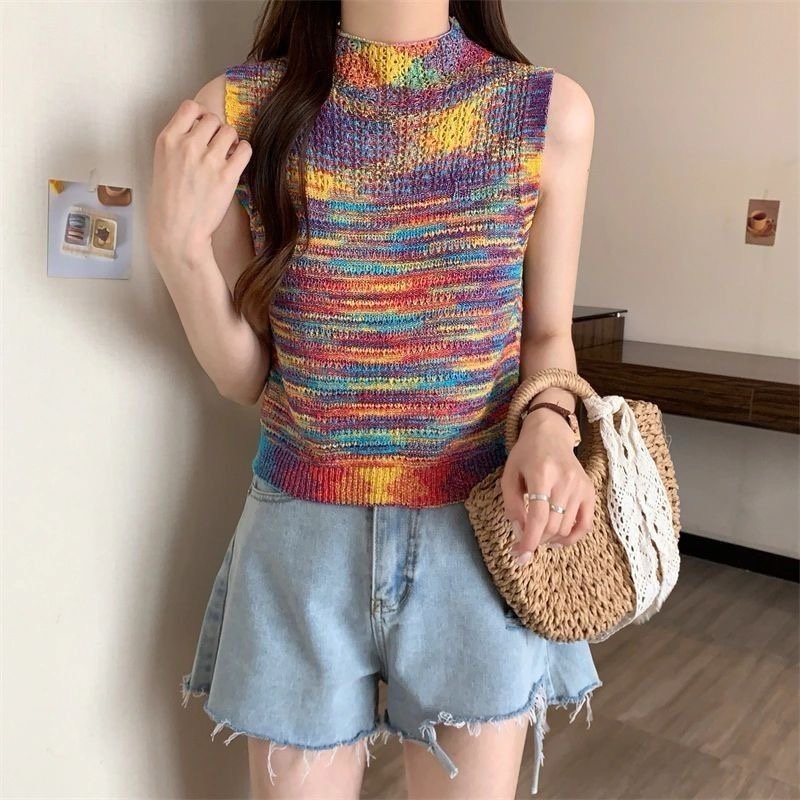 Multi-Colour Crochet Top