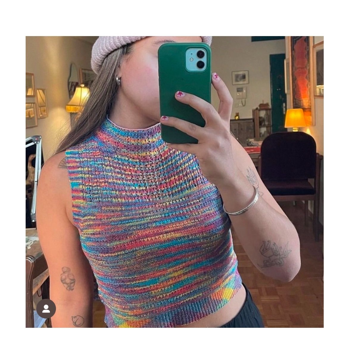 Multi-Colour Crochet Top