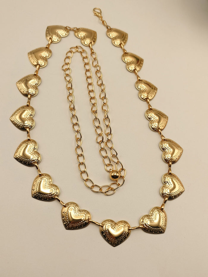Golden Heart Shaped Waist Chain Design : 2