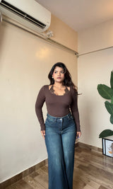 Halter Lacey fitted Top