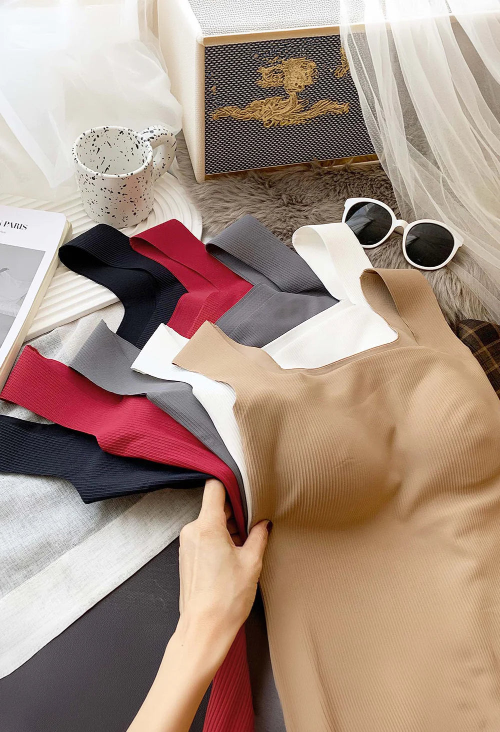 Square Neck Padded Tank Top