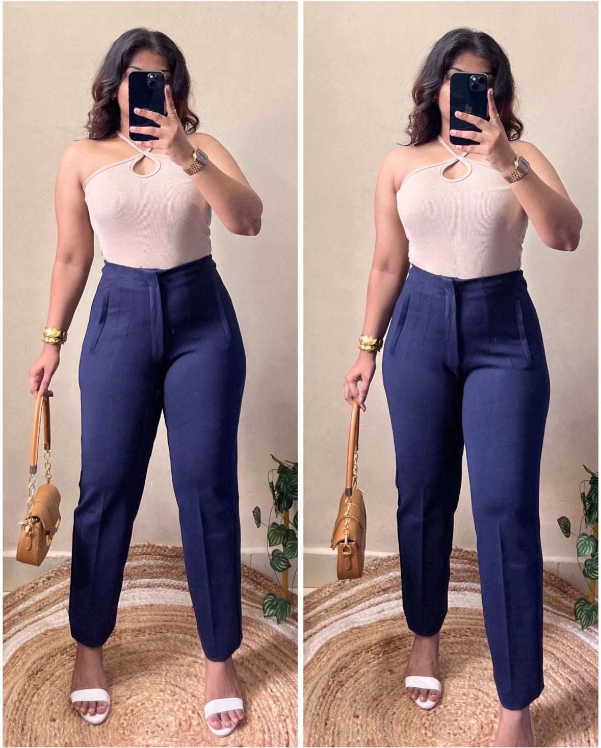 Bestseller Navy Blue High Waist Trouser