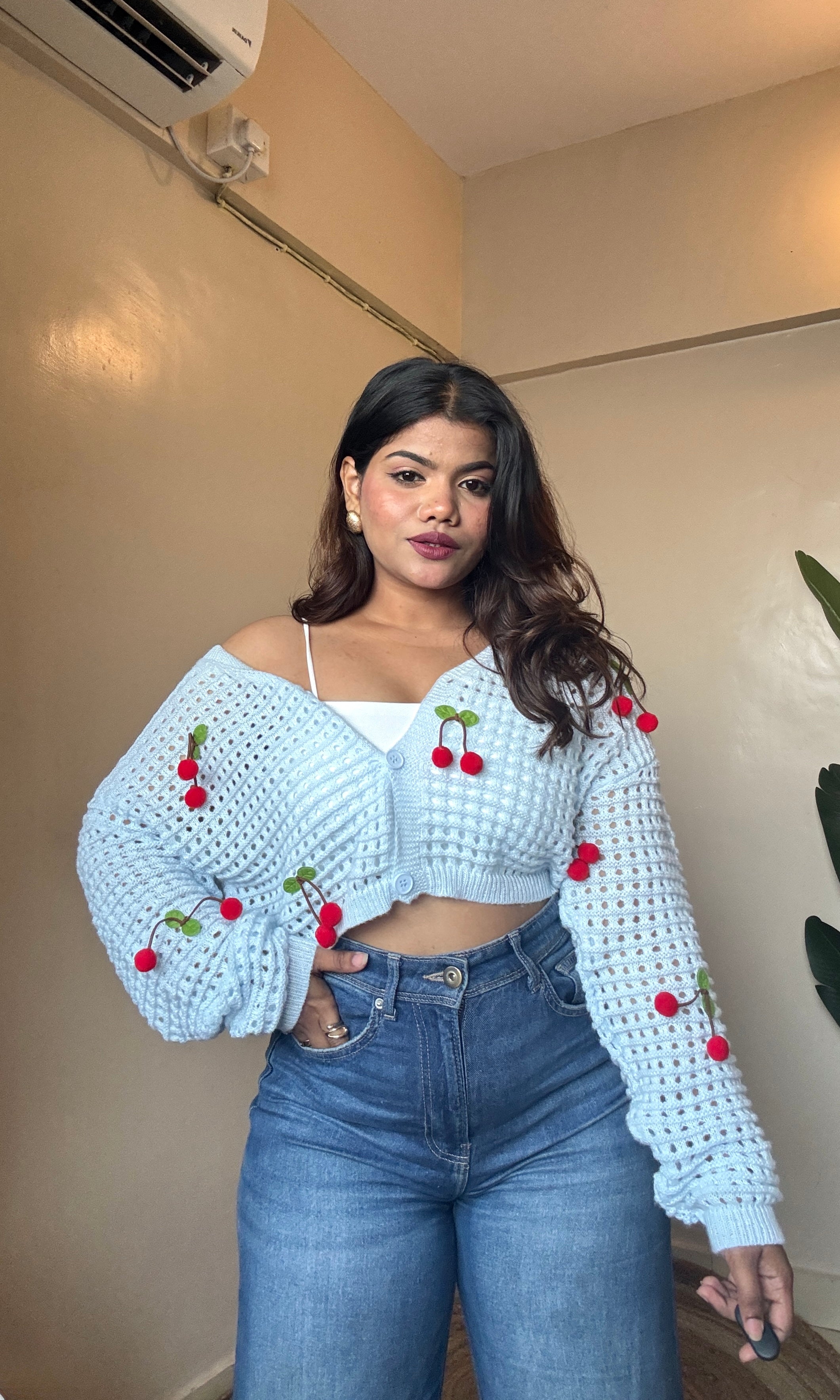 Cherry Knit Cardigan