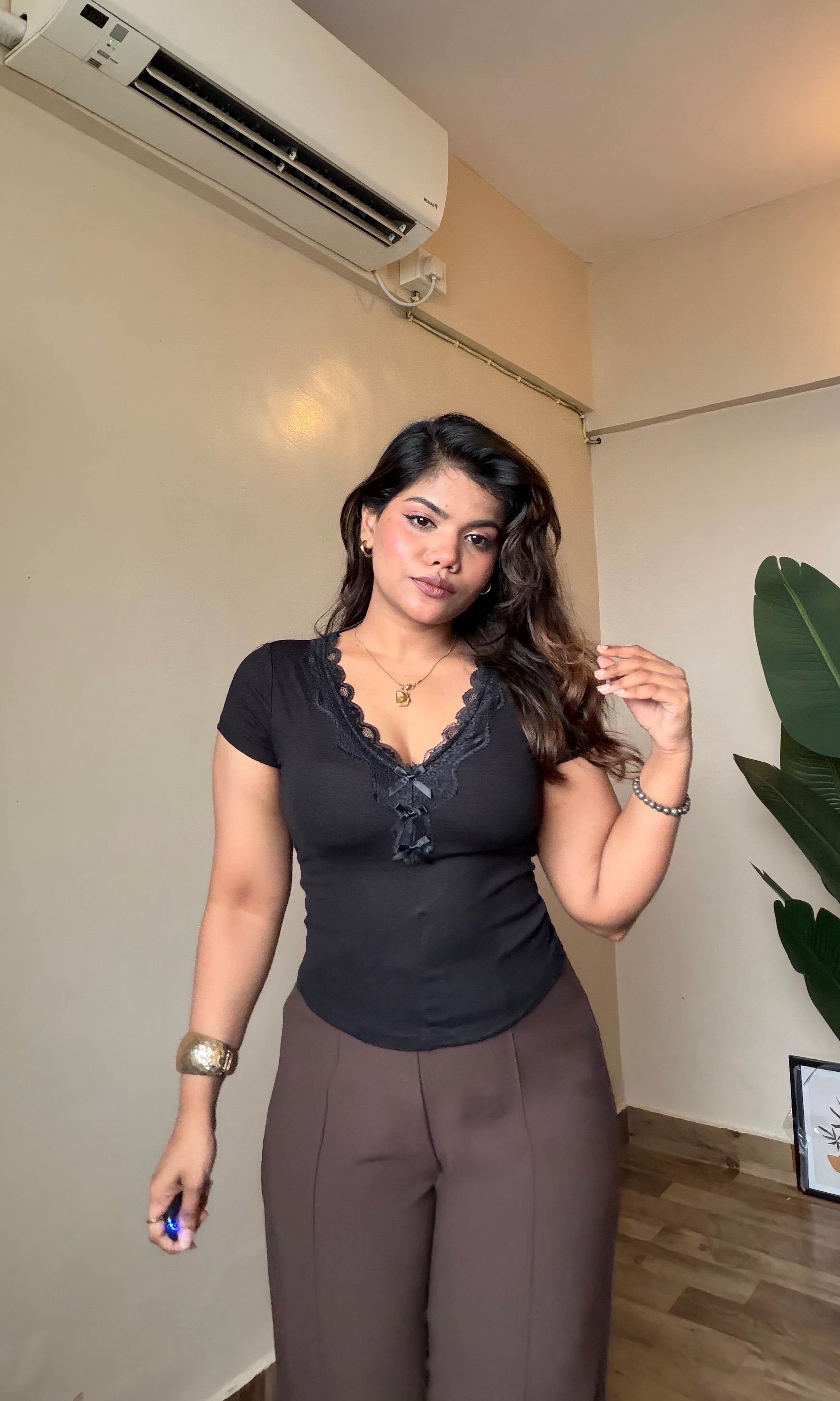 Lacey V Neck Basic Top