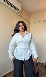 Striped Side Dori Fitted Shirt