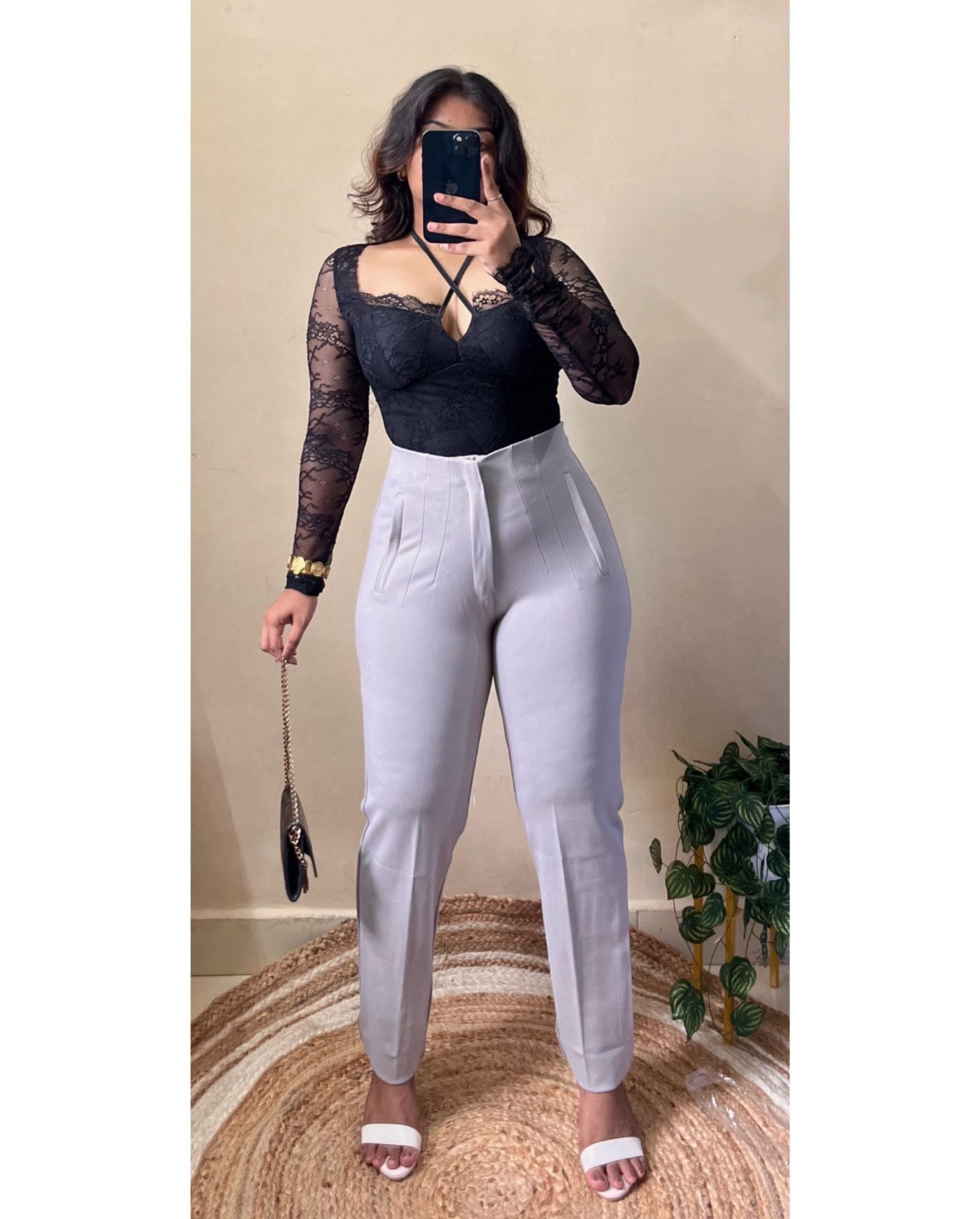 Light Grey High Waist Trouser