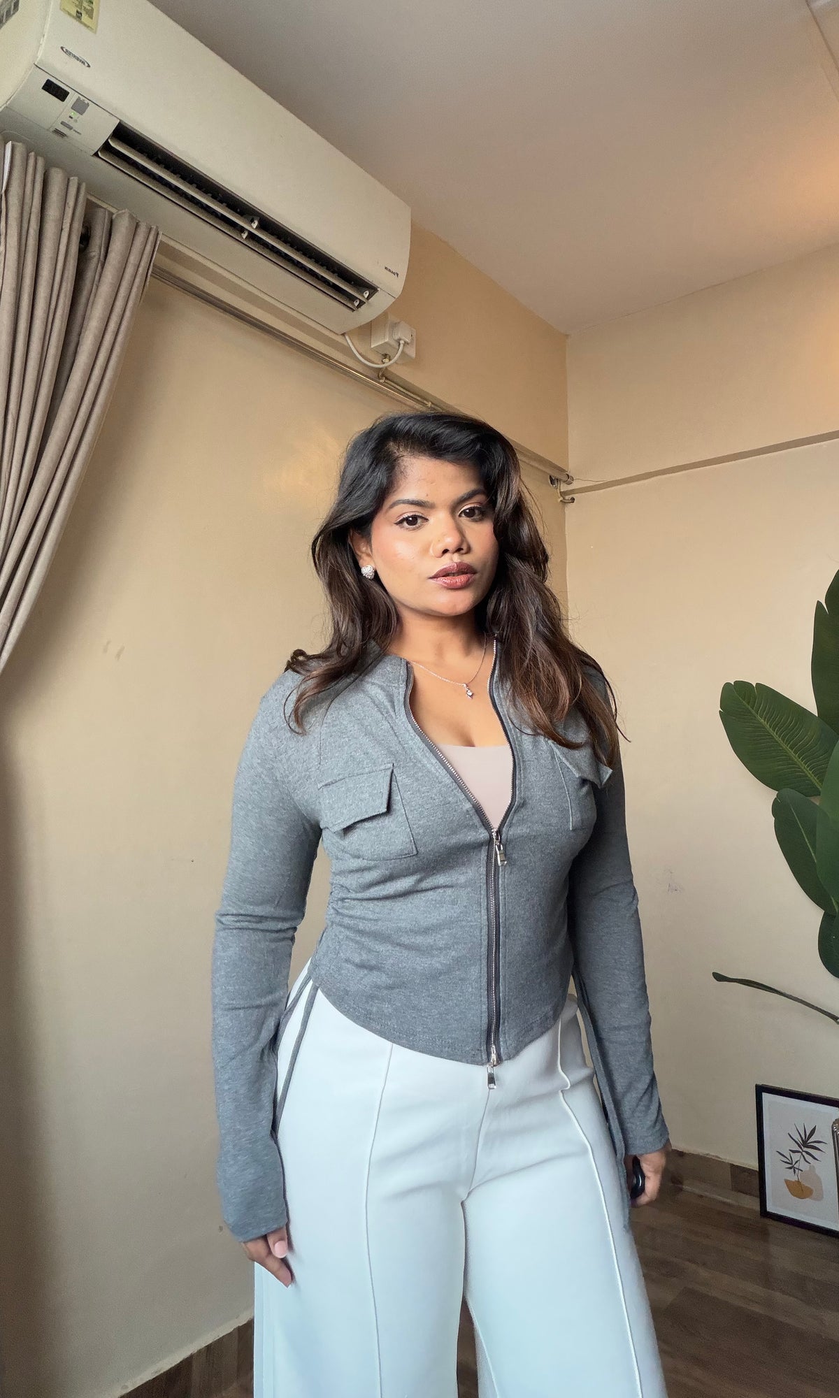 Zipper Fitted Jacket