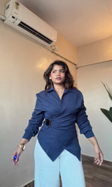 Belt Style Wrap Shirt