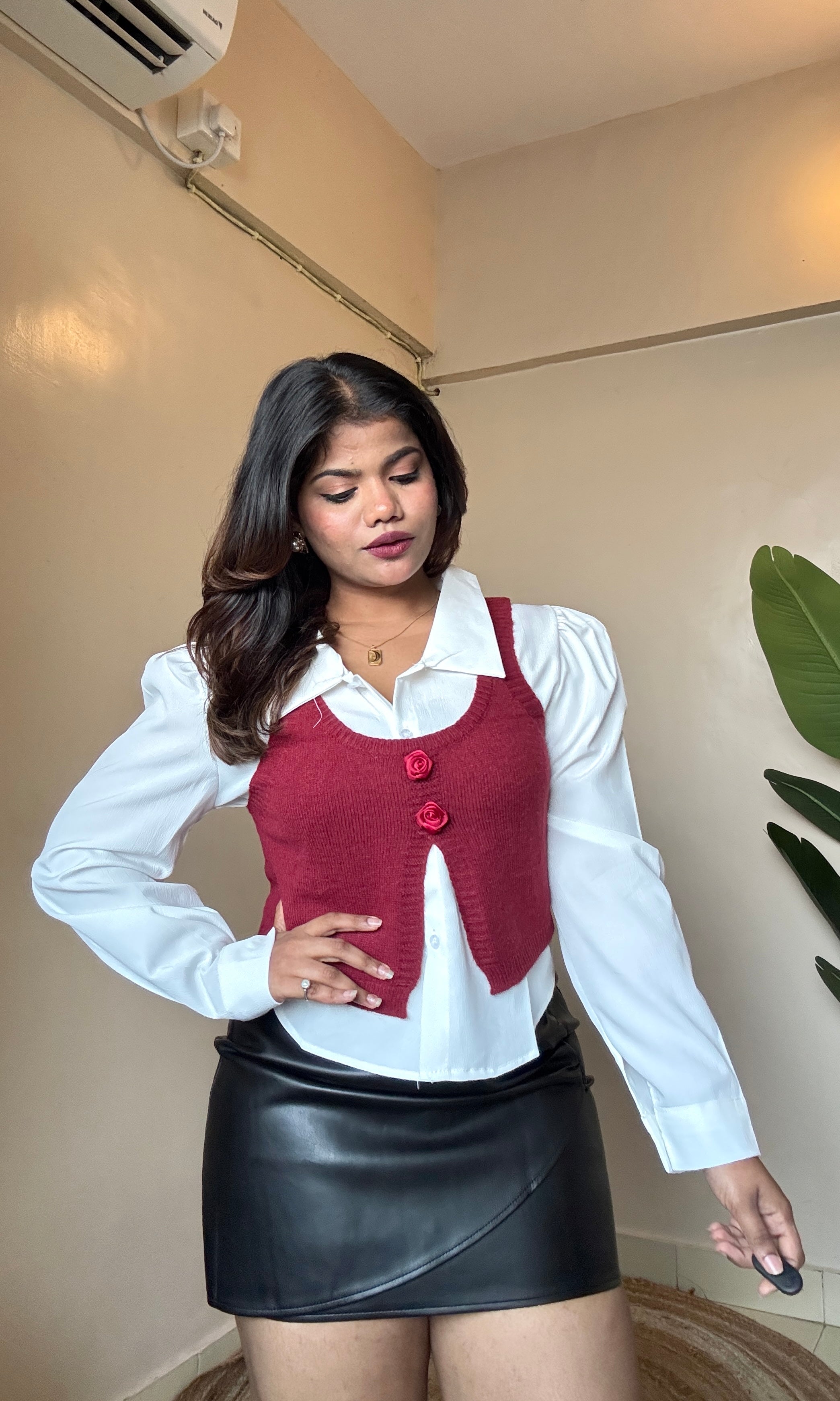 Two-Peice Vest With Shirt