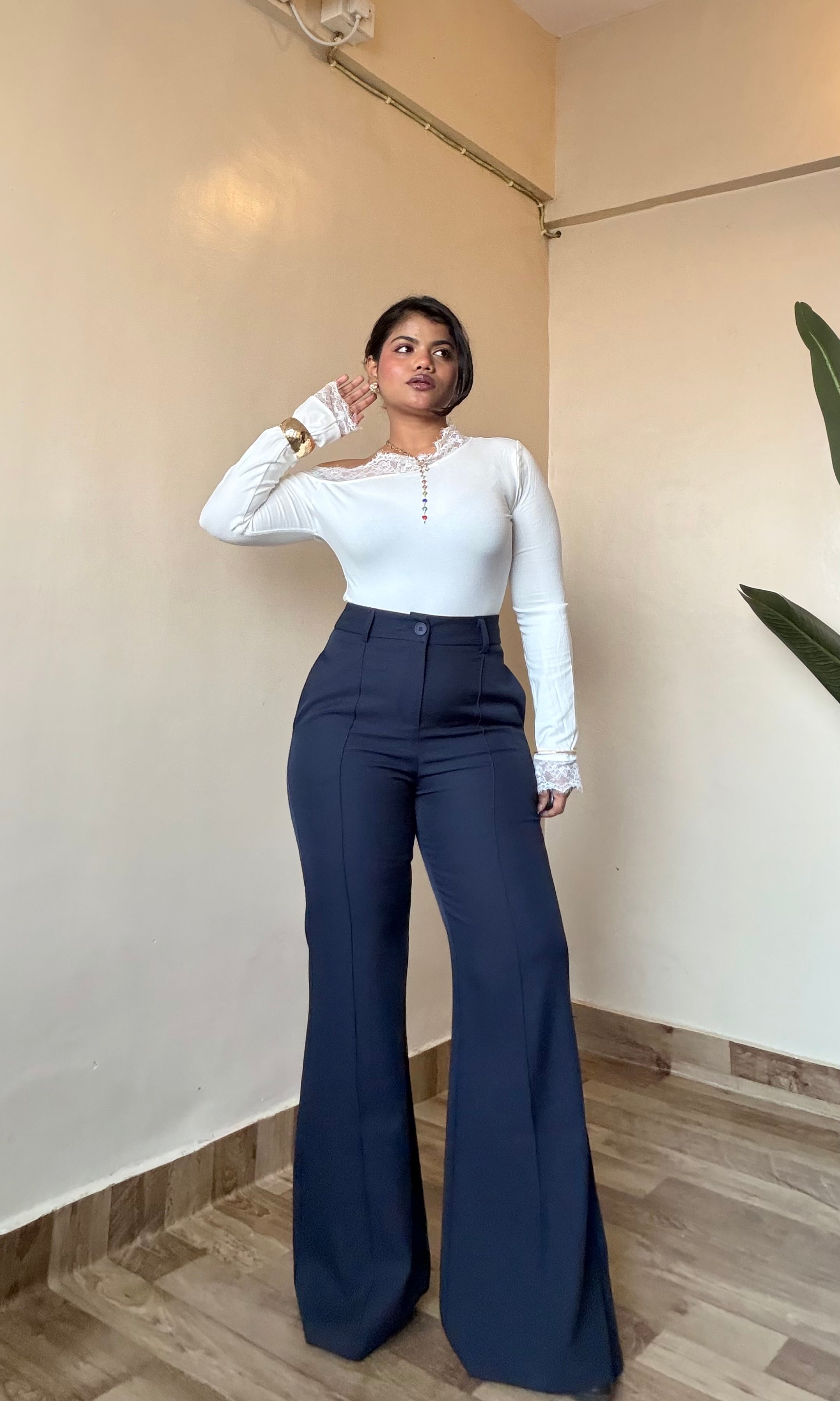 High Waist Bootcut Trouser