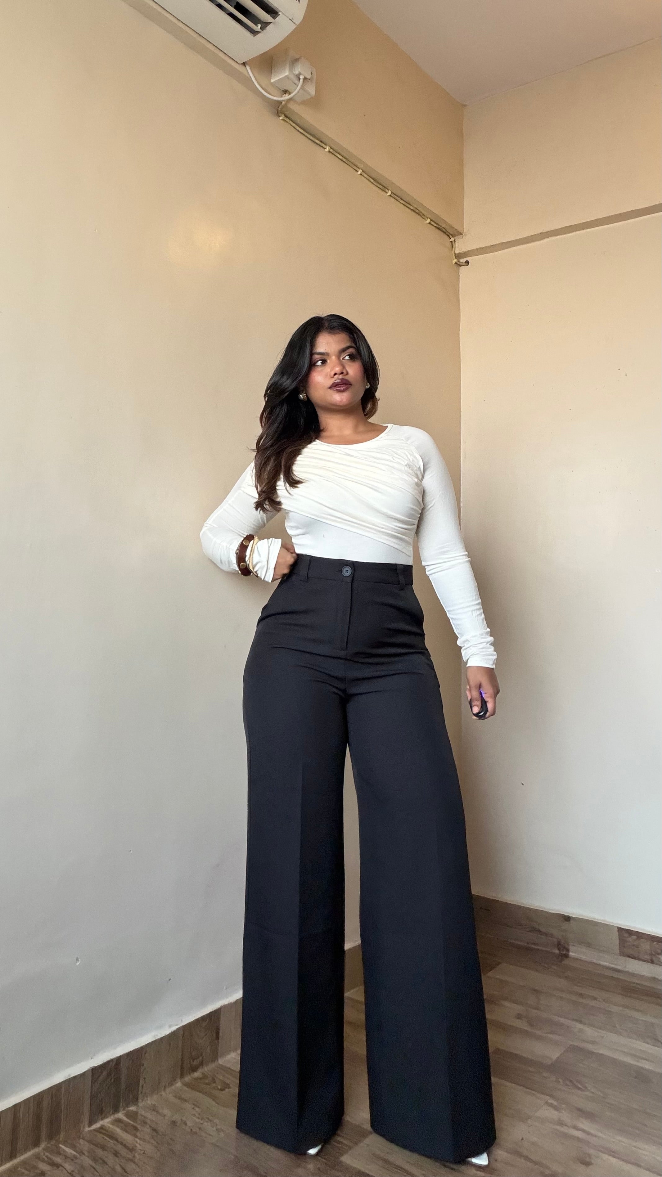 Black Wide Leg Trouser