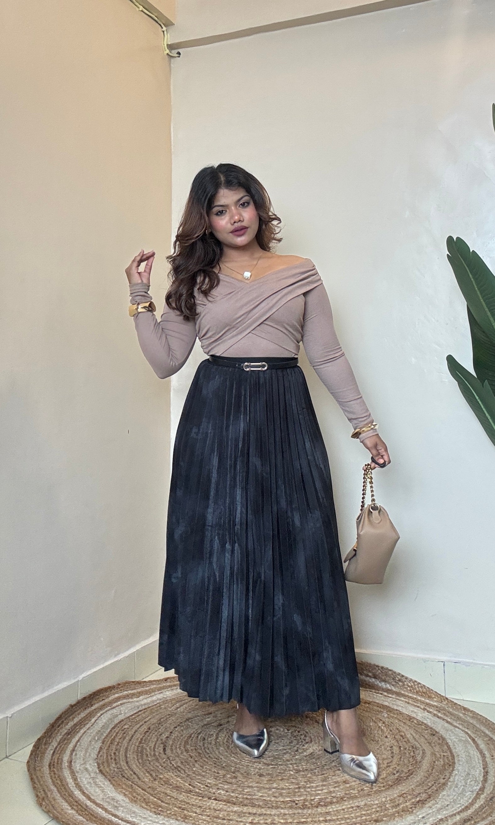 Black Pleated Skirt