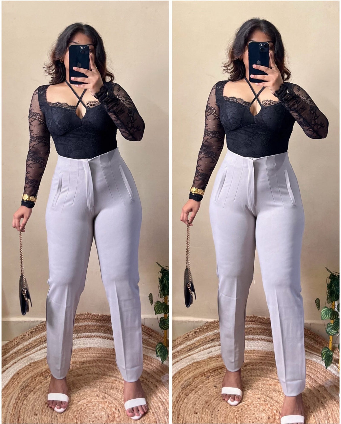 Light Grey High Waist Trouser