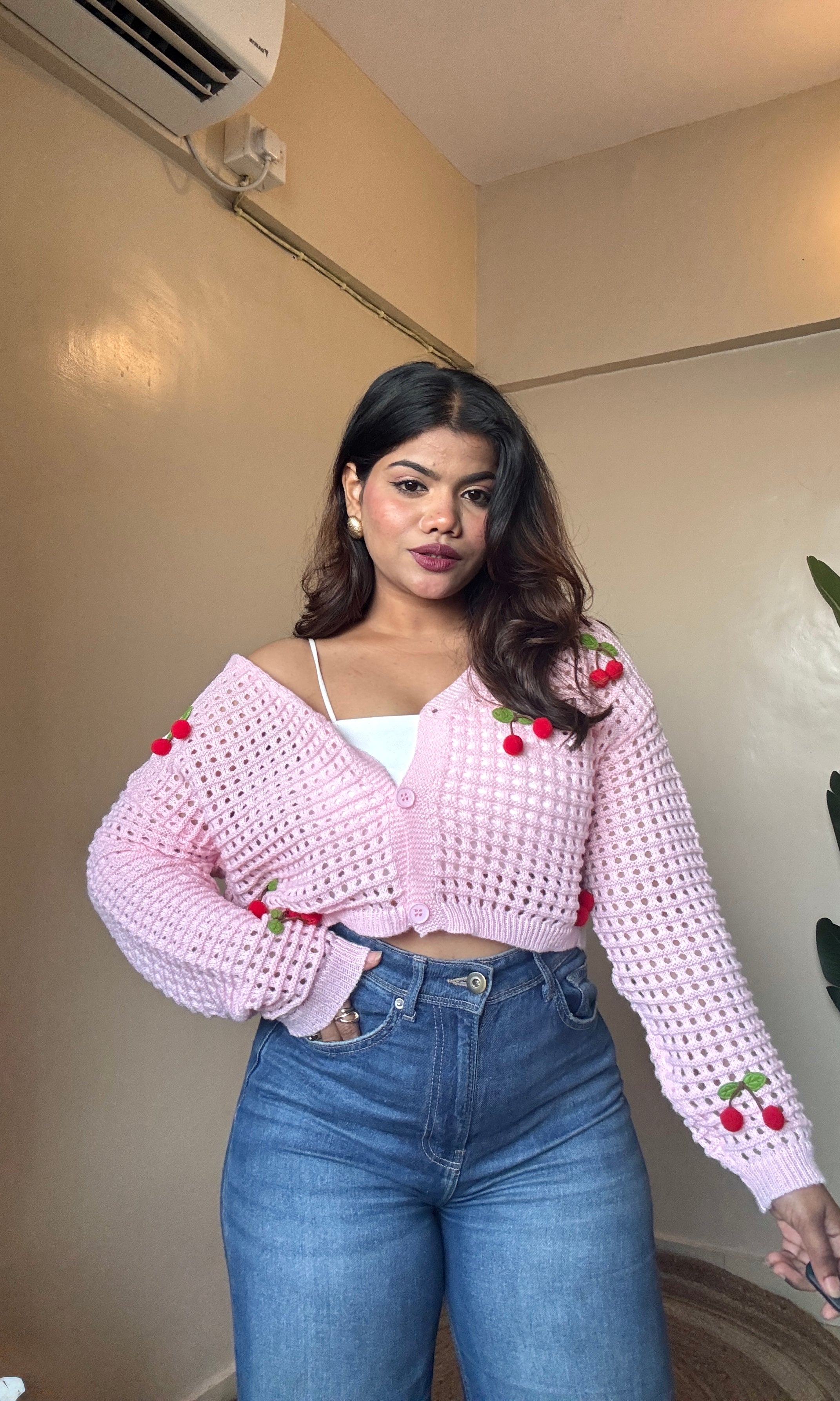 Cherry Knit Cardigan