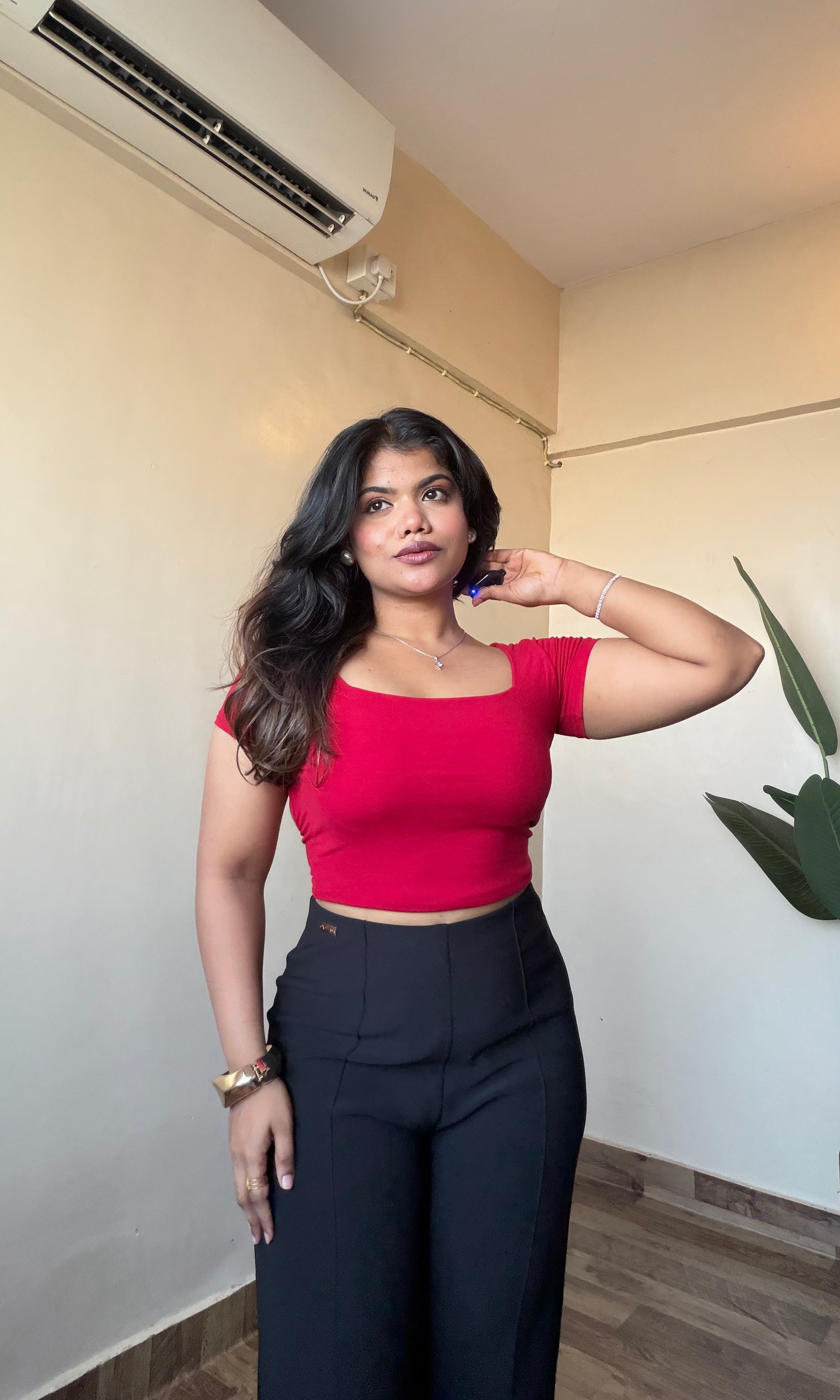 Backless Square Neck In-Built Bra Top