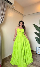 Alora Front-Twisted Flowy Dress