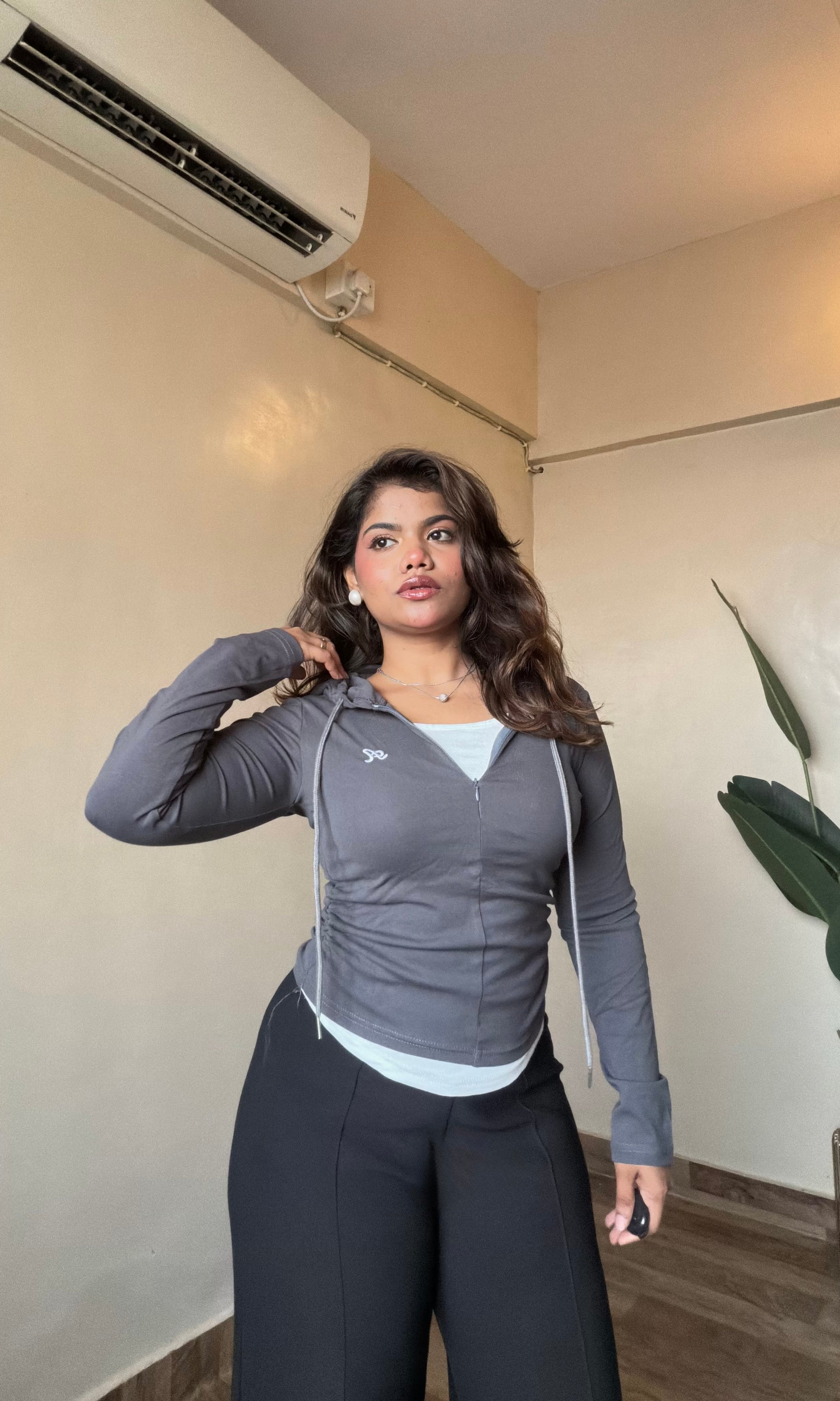 Zipper Jacket With Attached Inner