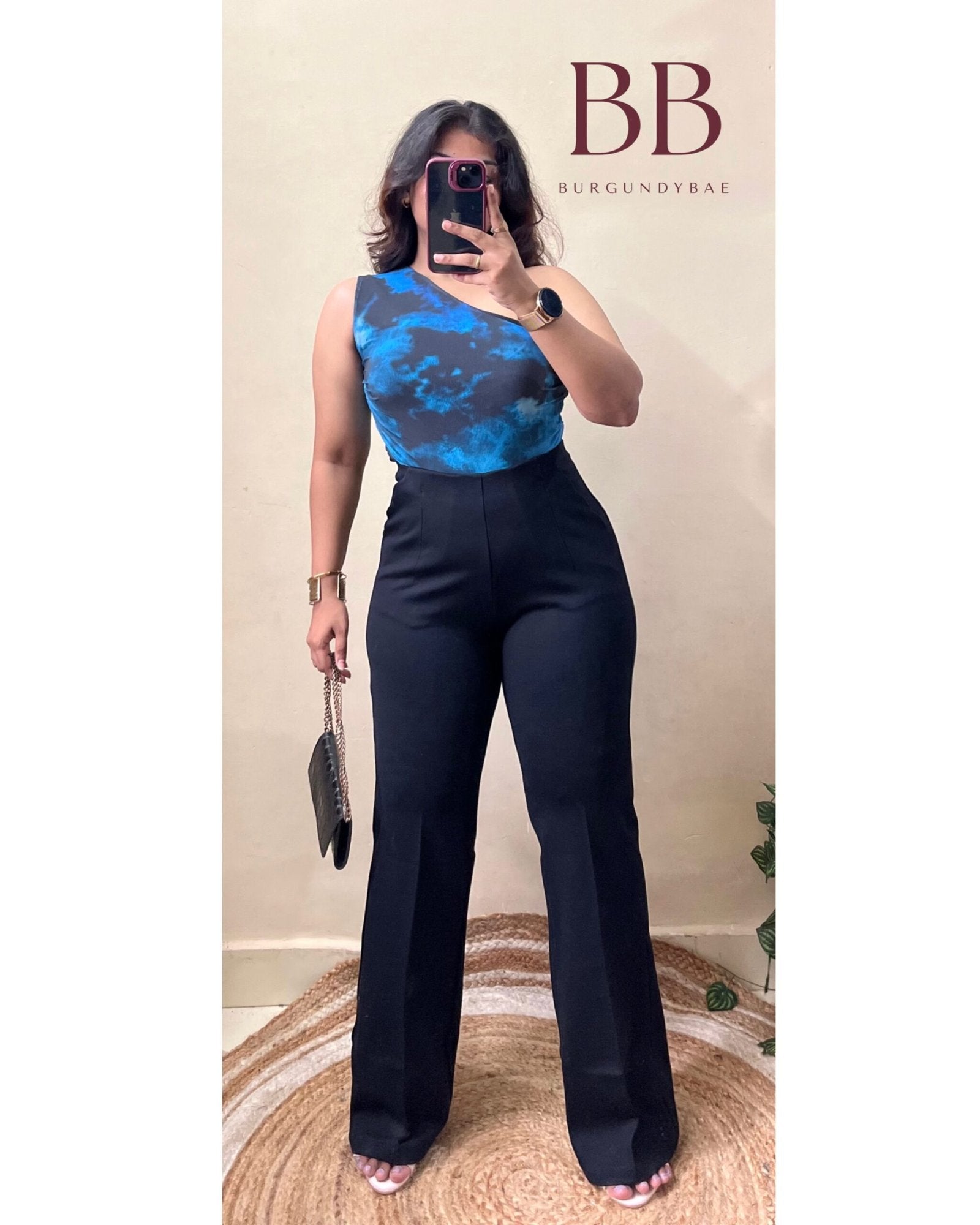Black High Waisted Flared Pant✨