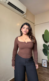 Basix Round Neck Fitted Top
