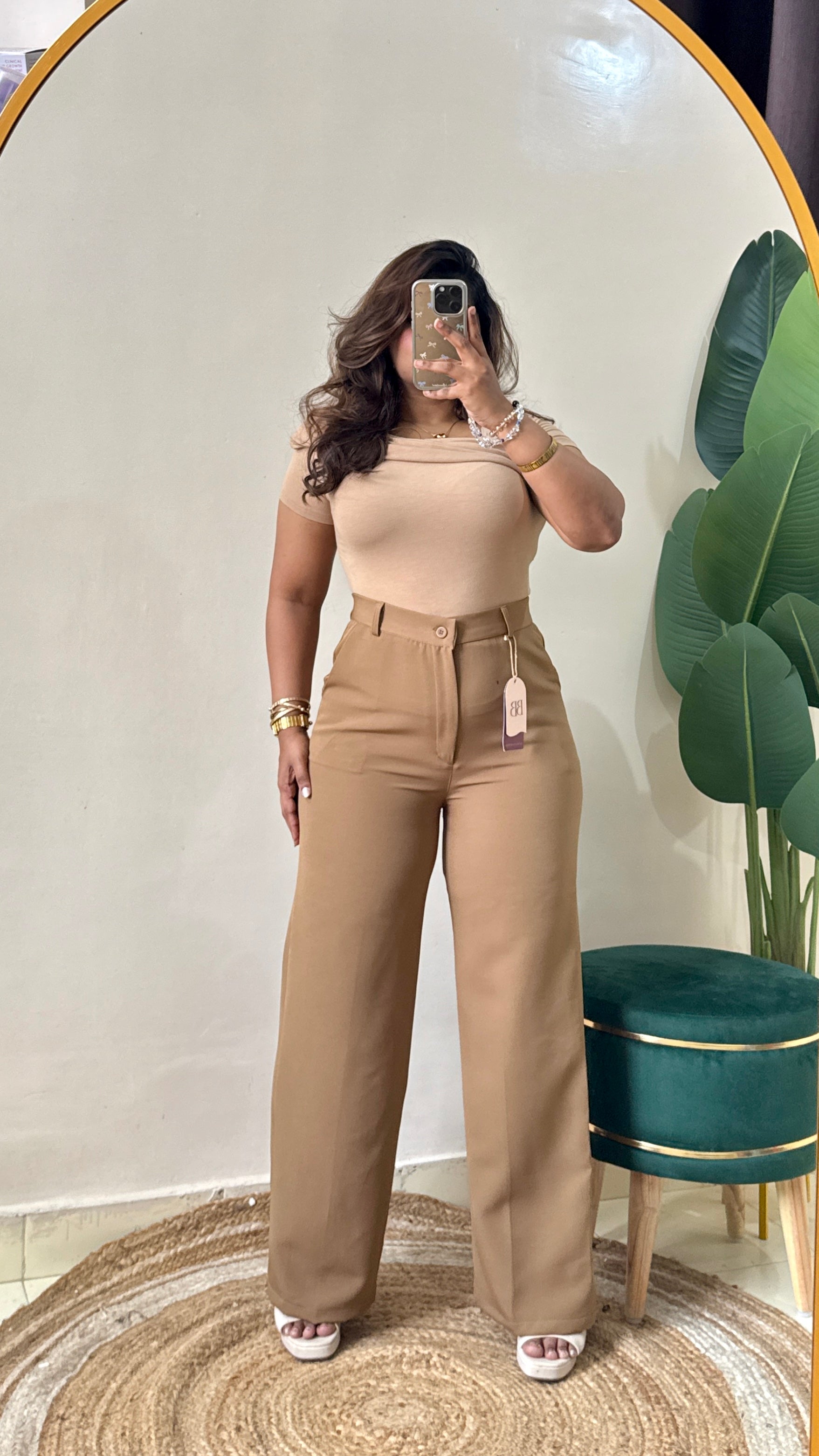 Korean Khaaki Brown High Waist Trouser