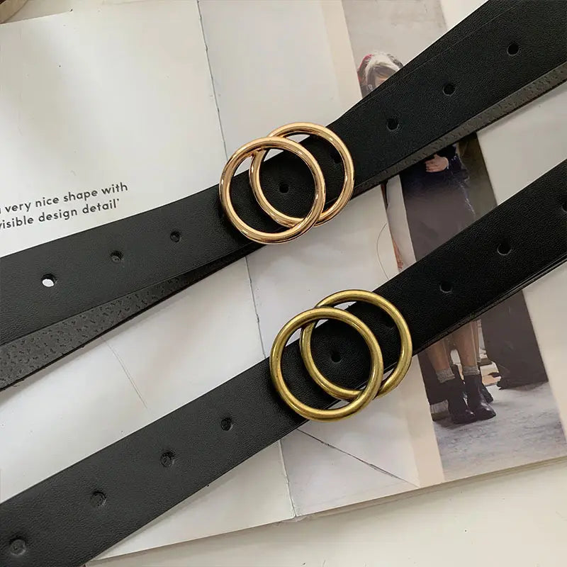 Stylish Double Ring Belt