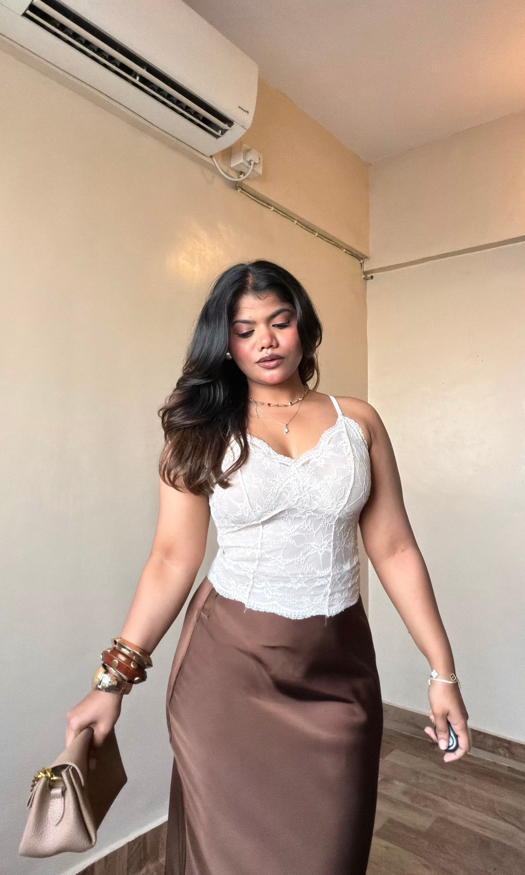 Lacy V Neck Camisole Top