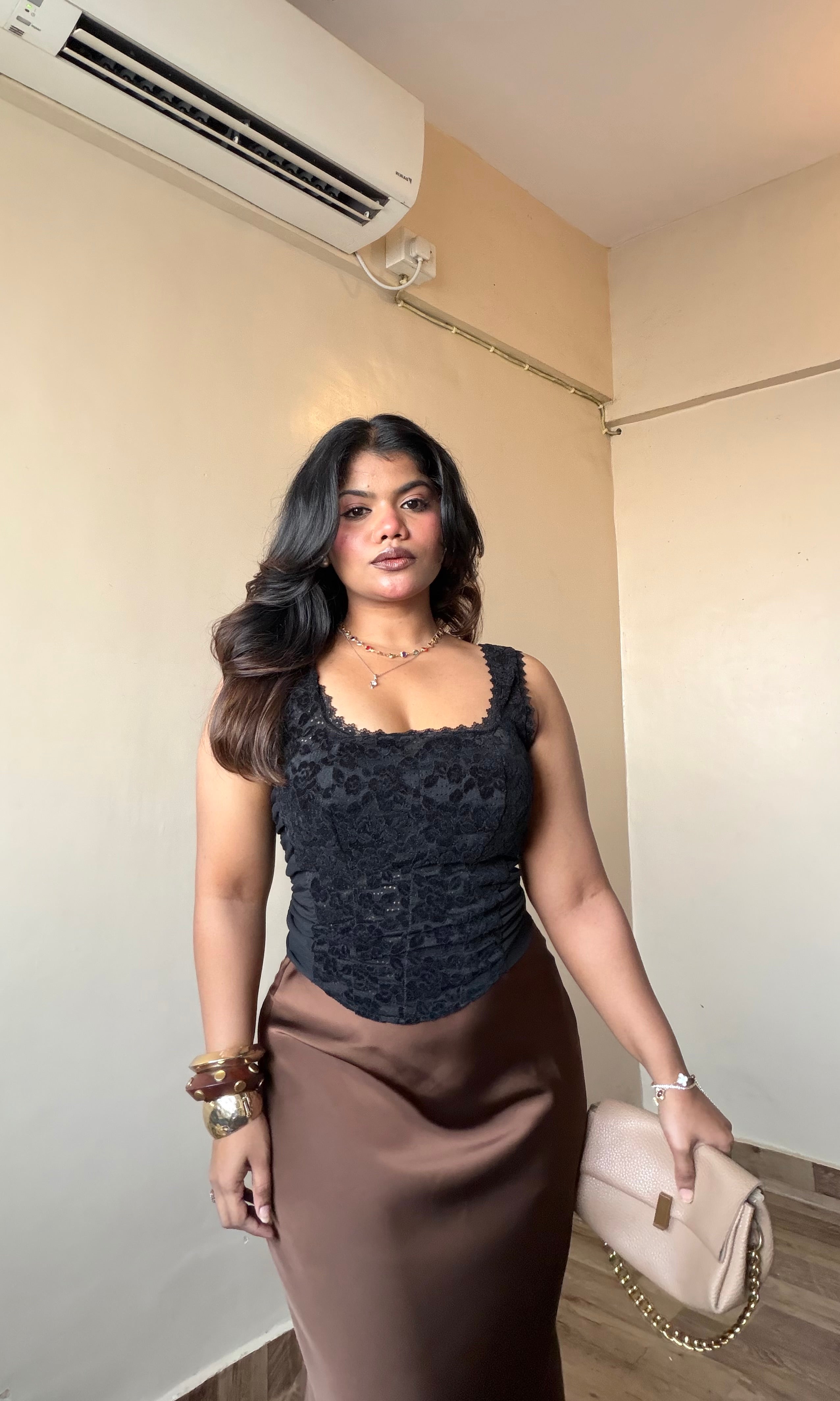 Lacy Velvet Work Corset Top