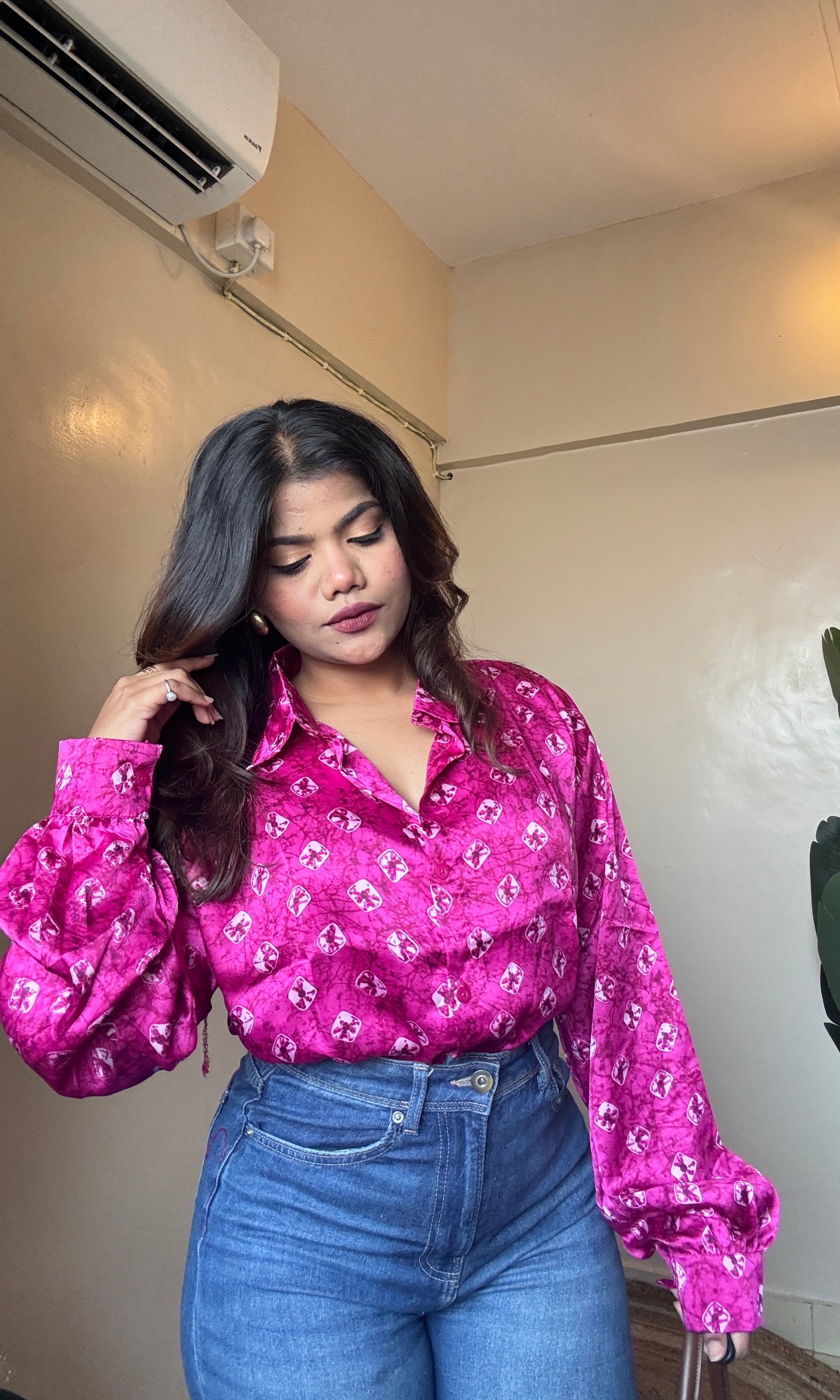 Dark Pink Imported Shirt