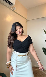 Wrap Crossover BodyFitted Half Sleeve Top #2179