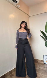 Light-Beige Super Wide Leg Trouser