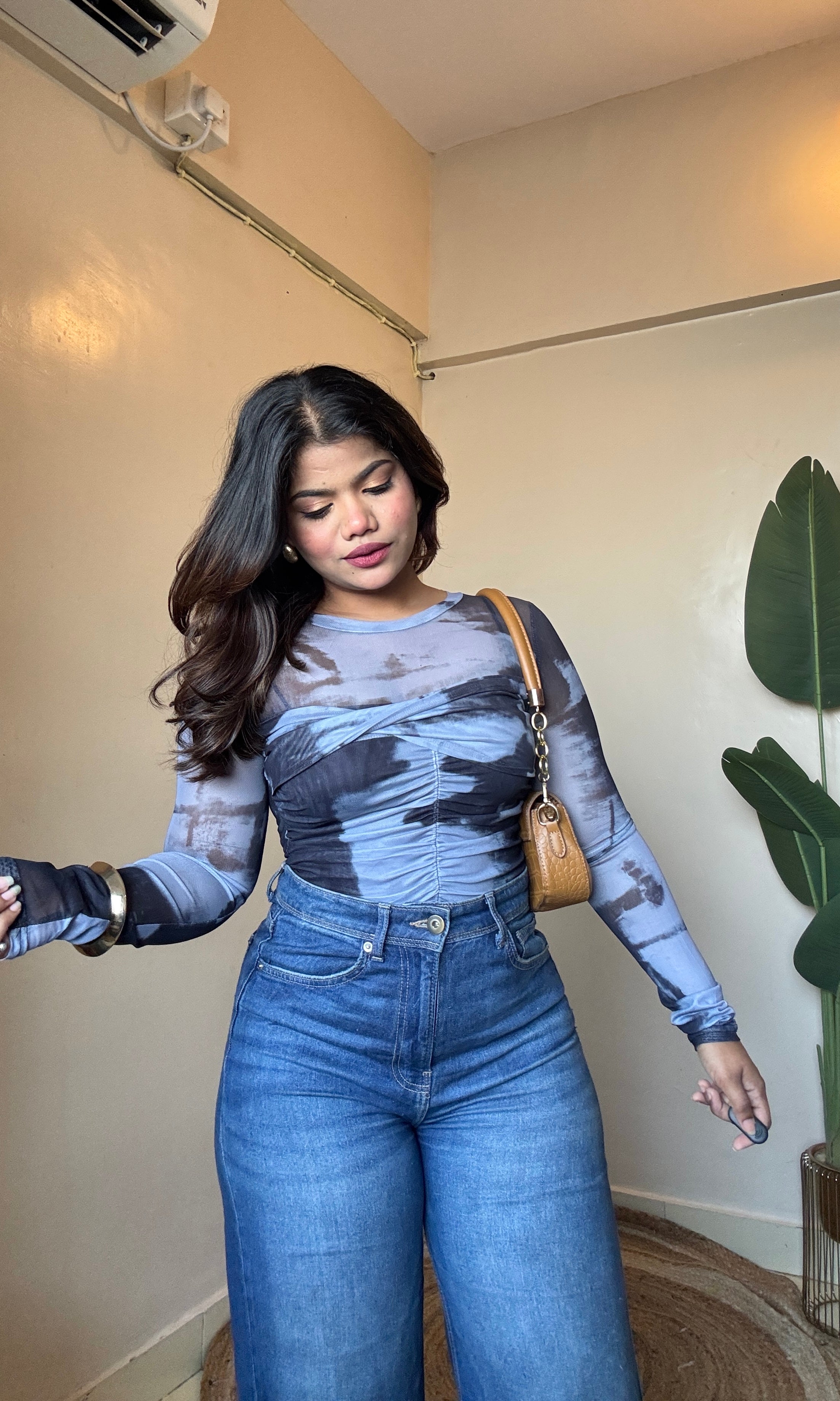 Twisted Crossover Mesh Top